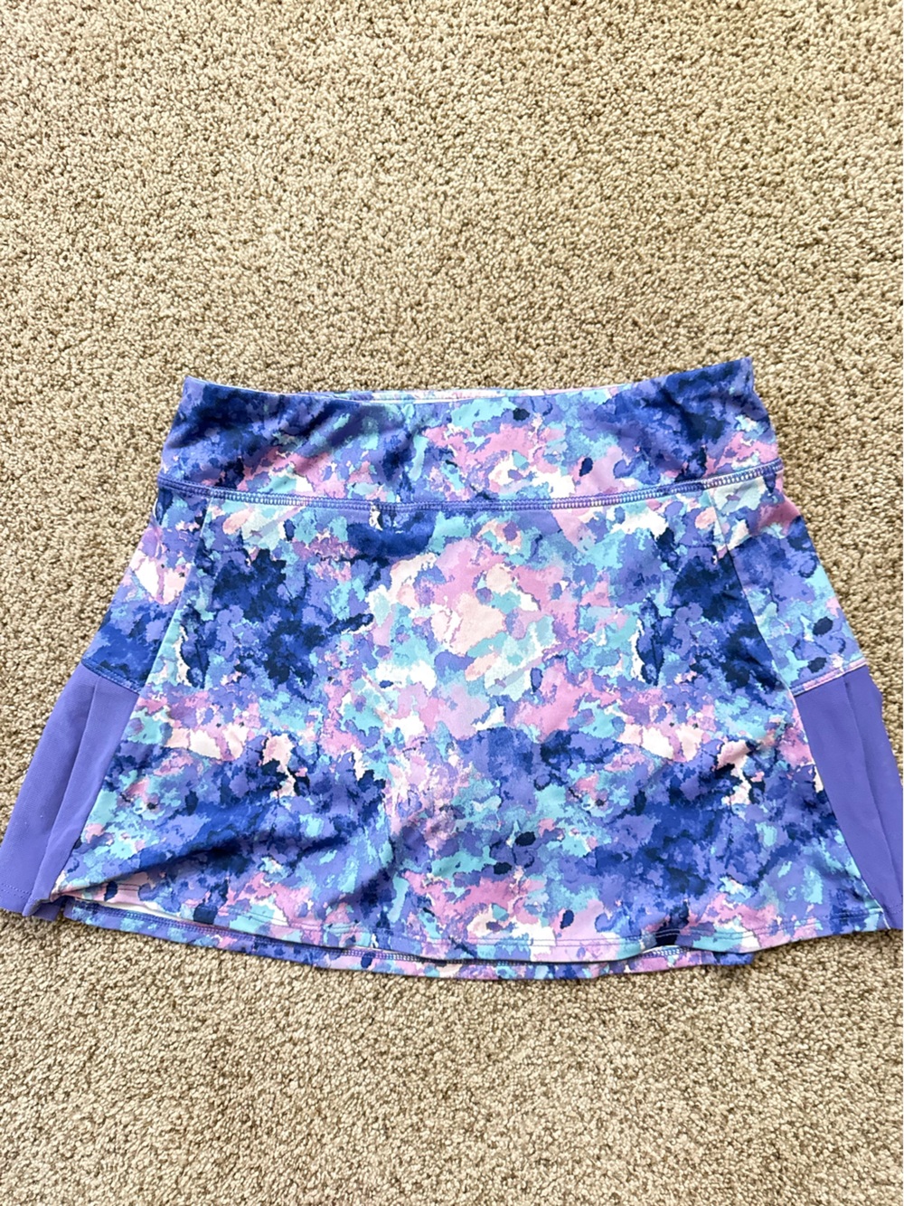 Justice Purple, Pink & Blue Printed Active Skirt Sort